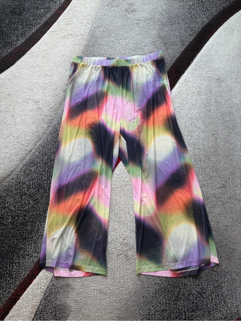 Eloquii Colorful Sheer Wide Leg Pants
